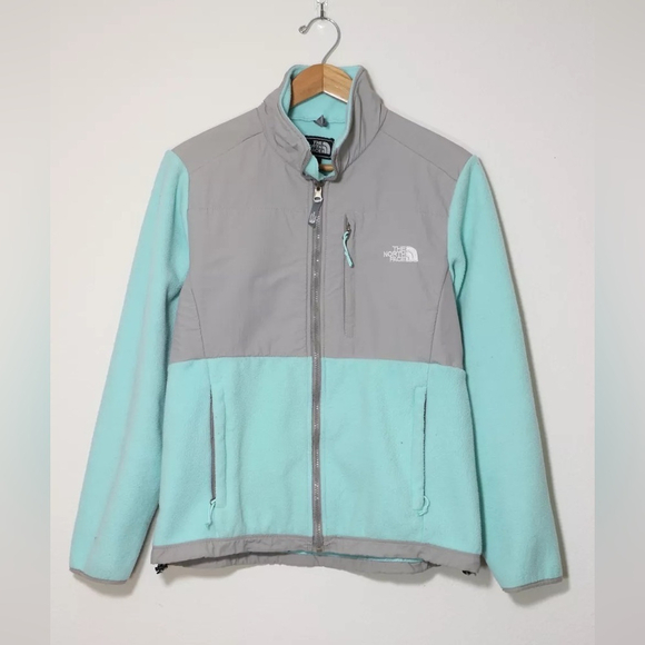 The North Face Vintage Polar Fleece Sherpa Jacket Blue Green Small Medium - Picture 1 of 9